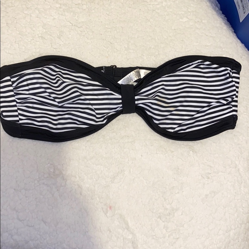 Pink Strapless Bathing Suit Top